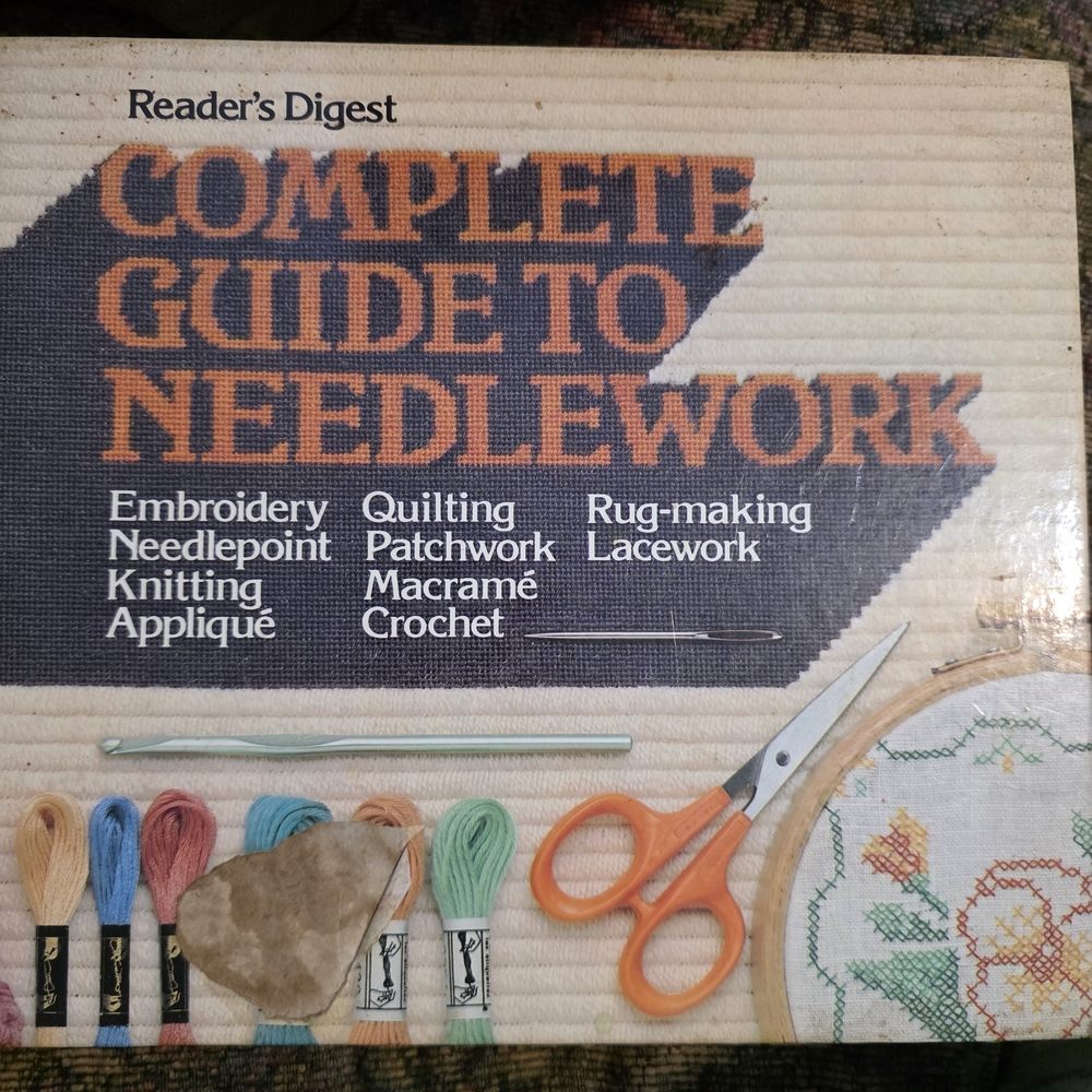 Reader's Digest Needlework Guide with Orange Scissors